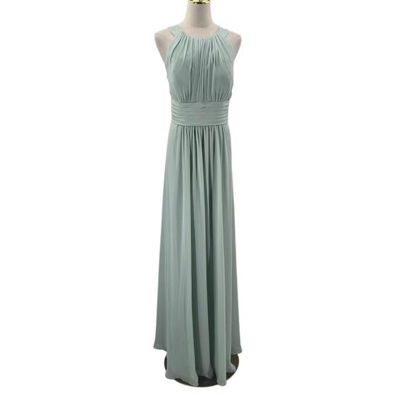 AW BRIDAL 16 2X plus sage green Dorian wedding formal party maxi dress NEW B135 - Picture 3 of 10
